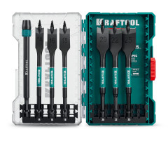 KRAFTOOL EXTREM 7шт, набор cверл перовых, резьбовой наконечник, боковые подрезатели (29511-H7)