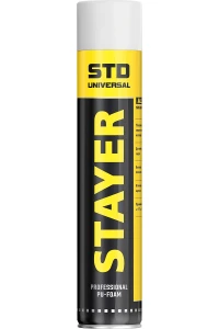 Монтажная пена, 750 мл, адаптерная, выход до 35 л, STD STAYER 41133