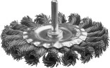 Щетка дисковая для дрели, 100 / 6 мм, жгутированная стальная проволока 0.5 мм, MIRAX 35146-100 — фото 1