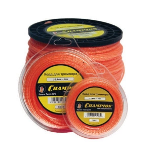 Леска для триммера Twisted Square 2.0мм* 15м (витой квадрат) Champion C7002