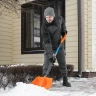 Лопата для уборки снега пластиковая, 400х405х1380 мм, стальной черенок, усиленная СИБРТЕХ 61666 — фото 9