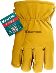 XL (10) утеплённые кожаные рабочие перчатки, KRAFTOOL EXTREM Winter 1137-XL