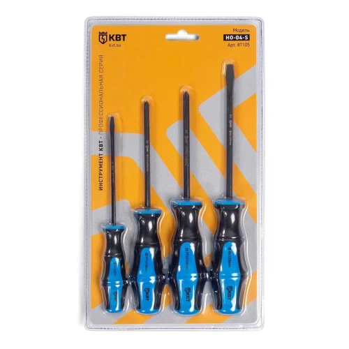 НО-04-S МАСТЕР Набор отверток из стали S2 КВТ 87105 — фото 1