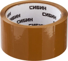 Клейкая лента, 48 мм, 50 м, 40 мкм, коричневая, СИБИН 12057-50-50_z02