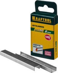 Скобы тип 140 (G/11/57), 6 мм, калибр 20GA. 1000 шт, KRAFTOOL 31680-06
