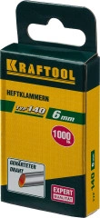 Скобы тип 140 (G/11/57), 6 мм, калибр 20GA. 1000 шт, KRAFTOOL 31680-06