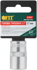 Головка 6-гранная CrV 1/2" 17 мм FIT 62047