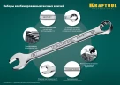 Набор комбинированных гаечных ключей, 12 шт, 6 - 22 мм, KRAFTOOL 27079-H12E — фото 7