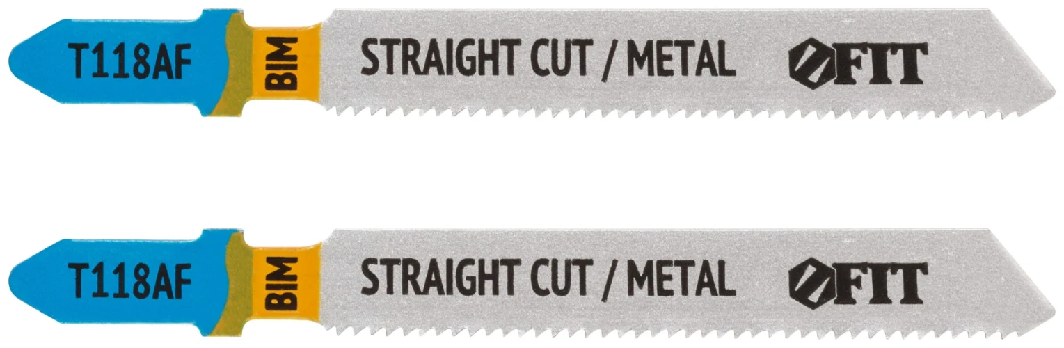 Полотна по металлу, Bimetal, фрезерованные, волнистые зубья, 76/51/1,2 мм (T118AF), 2 шт. FIT 40916 — фото 1