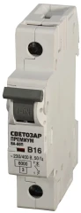 Автоматический выключатель, 1P, 40А, B, 6кА, СВЕТОЗАР ВА-60П SV-49011-40-B