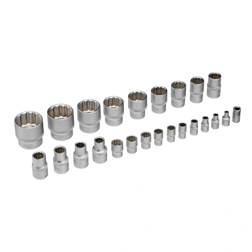 Набор инструментов, 1/2", 1/4", CrV, 12 гранные головки, пластиковый кейс, 76 предметов Stels 14116 — фото 8