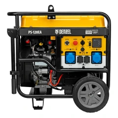 Генератор бензиновый PS-120EA, 12 кВт,230 В, 40л, разъём ATS,эл.старт Denzel 946964