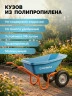 Тачка садовая, ударопрочный пластиковый кузов, 110 л, 220 кг, двухколесная, пневматические колеса, GRINDA GP-22 422406 — фото 3