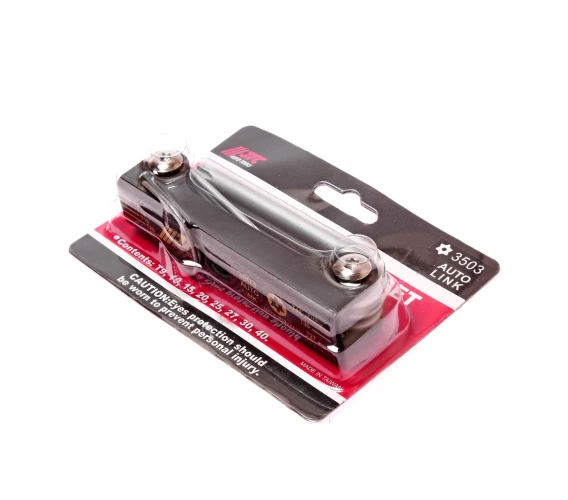 Набор ключей TORX Т9Н-Т40Н складных с отверстием 8 предметов JTC-3503 — фото 3