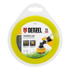 Леска для триммера, квадрат 2.4 мм х 15 м, блистер Flex cord Denzel 96116