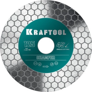 CHAMFER 125 мм (22.2 мм, 25х1.6 мм) Шлифовально-отрезной алмазный диск, KRAFTOOL 36689-125