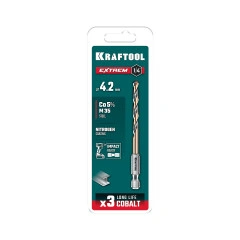 НЕХ-1/4", d 4.2 х 83 мм, сверло по металлу для винтовёртов и шуруповертов IMPACT READY, KRAFTOOL 29652-4.2