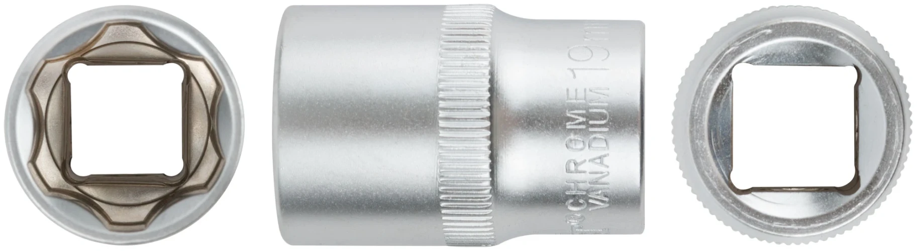 Головка 6-гранная CrV 1/2" 19 мм FIT 62049 — фото 1
