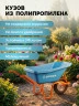 Тачка садовая, ударопрочный пластиковый кузов, 110 л, 180 кг, одноколесная, пневматическое колесо, GRINDA GP-21 422408 — фото 3