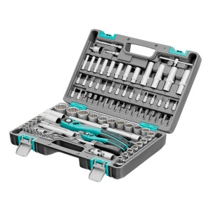 Набор инструментов 1/2", 1/4", CrV, 12 гранные головки, пластиковый кейс, 94 предмета Stels 14118