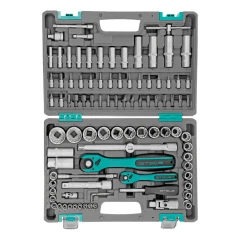 Набор инструментов 1/2", 1/4", CrV, 12 гранные головки, пластиковый кейс, 94 предмета Stels 14118