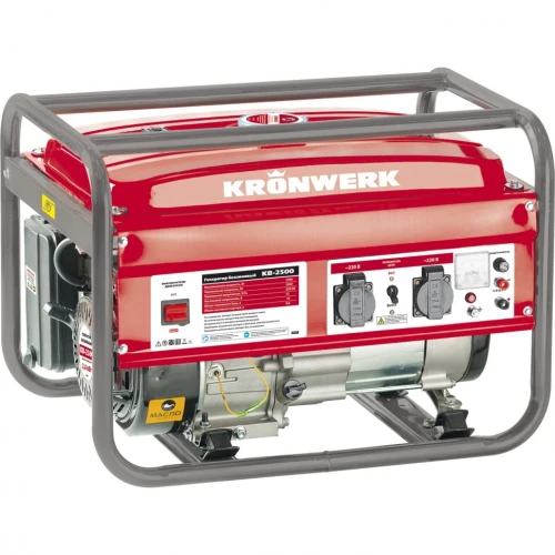 Генератор бензиновый KB 2500, 2.4 кВт, 220 В/50 Гц, 15 л, ручной старт Kronwerk 94691 — фото 1