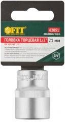 Головка 6-гранная CrV 1/2" 21 мм FIT 62051
