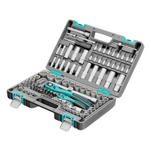 Набор инструментов 1/2", 1/4", CrV, 12 гранные головки, пластиковый кейс, 109 предмета Stels 14122