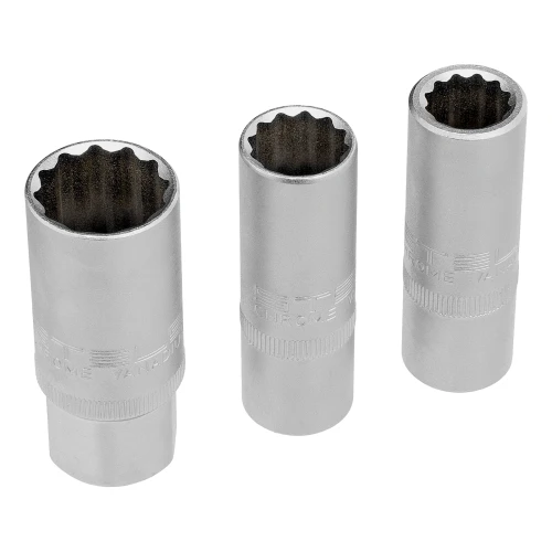 Набор инструментов 1/2", 1/4", CrV, 12 гранные головки, пластиковый кейс, 109 предмета Stels 14122 — фото 11