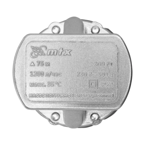 Вибрационный насос VP-300-10, верхний забор, 300 Вт, напор 75 м, 1200 л/ч, кабель 10 м MTX 99311 — фото 17
