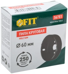 Пила круговая инструментальная сталь 60 мм FIT 36783