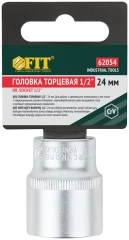 Головка 6-гранная CrV 1/2" 24 мм FIT 62054