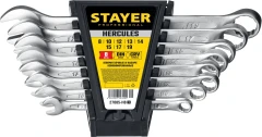 Набор комбинированных гаечных ключей, 8 шт, 8 - 19 мм, STAYER HERCULES 27085-H8_z01