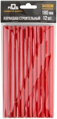 Карандаши строительные, 180 мм, 12 шт. MOS 04305М