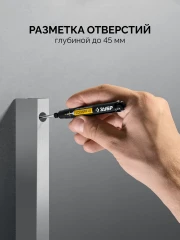 Перманентный маркер для отверстий, наконечник L 45 мм, 3 мм, ЗУБР Колибри-45 черный 06339-2