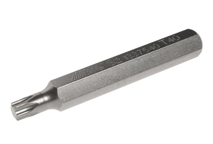 Бита TORX Т40х75мм 10мм удлиненная S2 JTC-1337540 — фото 1