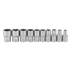 Набор торцевых головок, 1/4, шестигранные, CrV, 10 шт, 4-13 мм Stels 13602