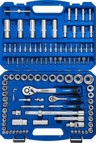 Универсальный набор инструмента, 110 предм., (1/2" + 1/4"), ЗУБР А-110 27635-H110_z01 — фото 1