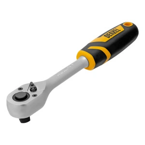 Ключ-трещотка 1/2", 90 зубьев, с быстрым сбросом, CrV Denzel 14033