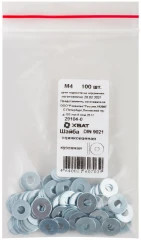 Шайба кузовная оцинкованная DIN 9021 М4 100 шт. Фасовка XВАТ 29104-0