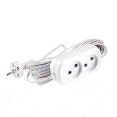 Удлинитель бытовой, без заземления, 7 м, 2 розетки, 6 А, УХ6 Denzel 95923