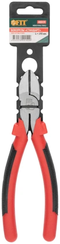 Бокорезы "Стандарт", красно-черные пластиковые ручки, полированная сталь 190 мм FIT 48019 — фото 3