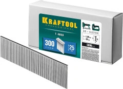 Гвозди тип 300 (47/J/ F), 25 мм, калибр 18GA. 5000 шт, KRAFTOOL 31785-25