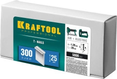 Гвозди тип 300 (47/J/ F), 25 мм, калибр 18GA. 5000 шт, KRAFTOOL 31785-25