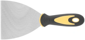 Шпатель, нерж.сталь, прорезиненная ручка 4" (100 мм) FIT 6696