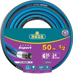 Поливочный шланг, 1/2", 50 м, 35 атм, четырёхслойный, армированный, RACO EXPERT 40302-1/2-50_z01