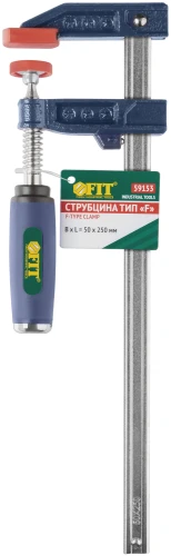 Струбцина тип "F" усиленная, мягкая ручка 50х250 мм FIT 59153 — фото 3
