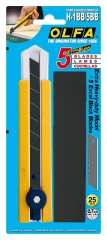 Нож (OL-H-1BB/5BB), 25 мм, в комплекте с лезвиями EXCEL BLACK 5 шт, OLFA OL-H-1BB/5BB