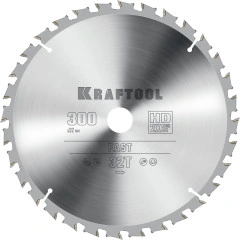 Пильный диск по дереву, 300 х 32 мм, 32Т, KRAFTOOL Fast 36950-300-32