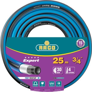 Поливочный шланг, 3/4", 25 м, 30 атм, четырёхслойный, армированный, RACO EXPERT 40302-3/4-25_z01